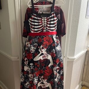 Sugar skulls costume with headband